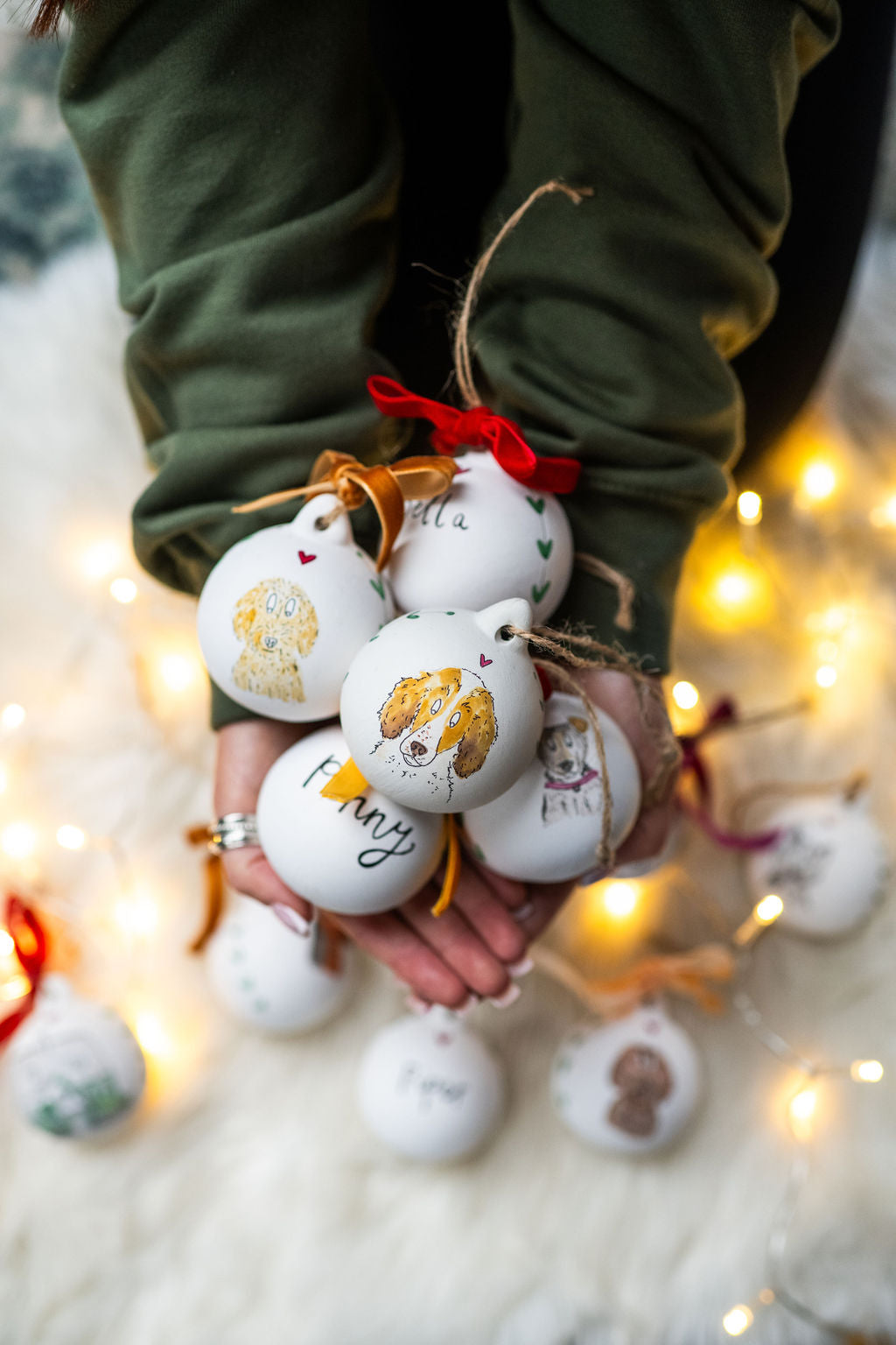 Personalised Hand Painted Christmas Bauble