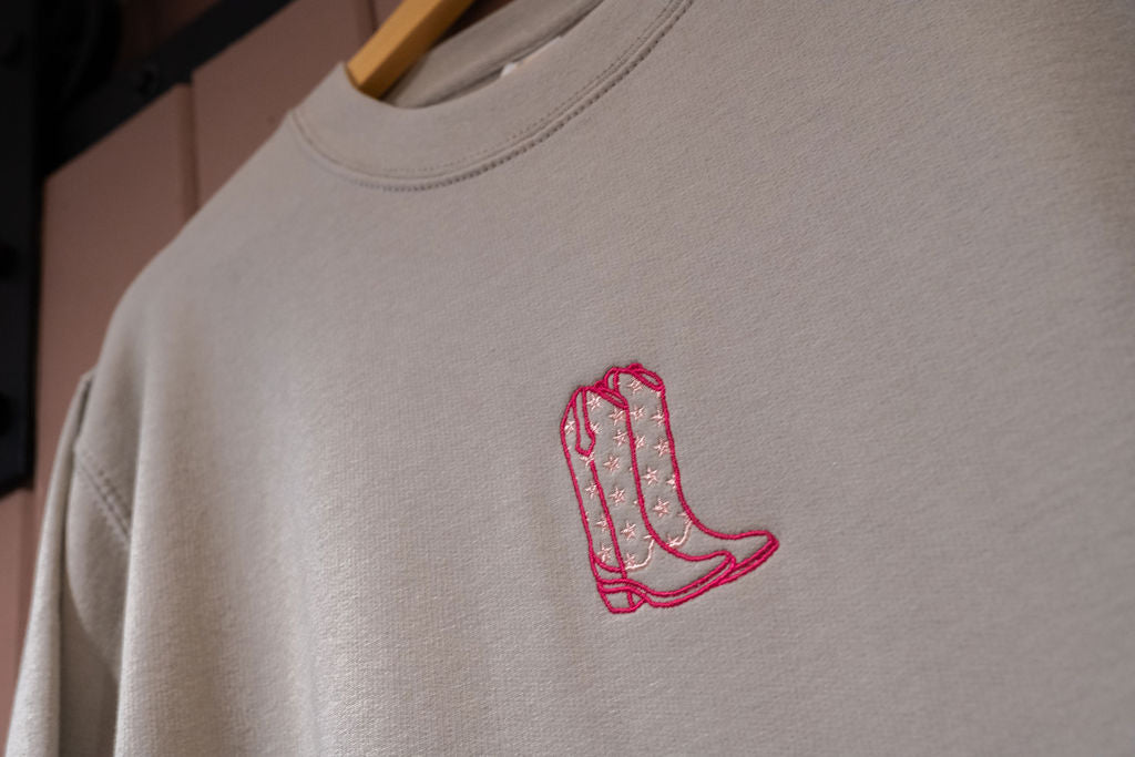 Cowboy boots sweatshirt